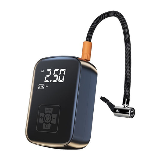 Wireless Portable Tire Inflator – 100W, 3600mAh, Pressure Gauge, LED & USB Charging