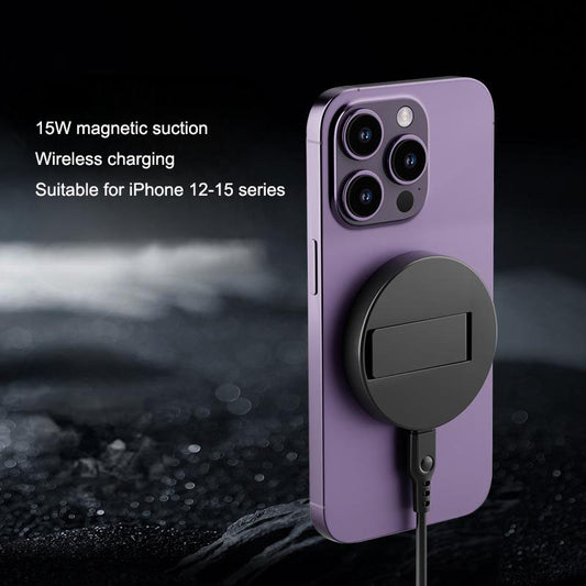 15W Magnetic Wireless Charging Stand – iPhone 15 Compatible | USB-C | Desktop Phone Holder