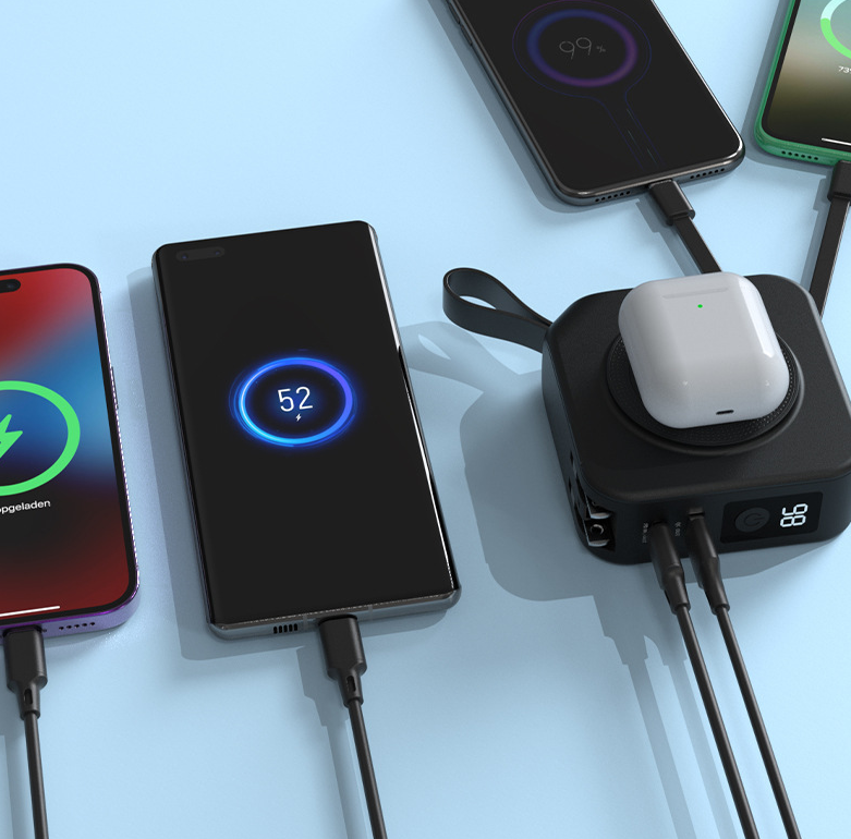 5-in-1 Magnetic Wireless Power Bank – 10000mAh, 22.5W Fast Charging Travel Charger