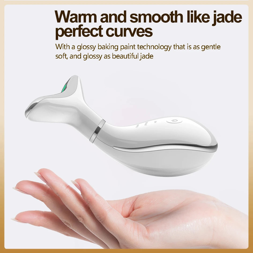EMS Neck & Face Lifting Device – 3-Color LED Photon Skin Tightening Massager