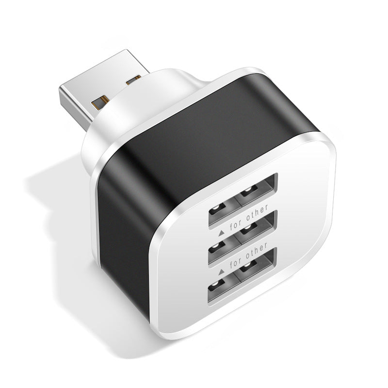 3-Port USB Charger Hub with LED Indicator – Compact 1-to-3 USB Expander