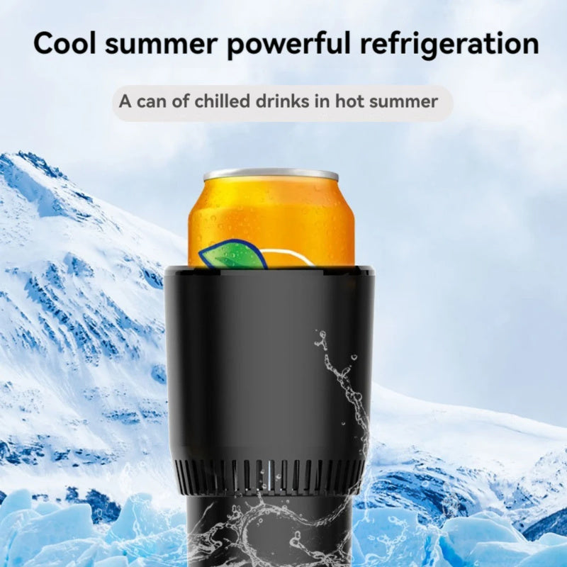 2-in-1 Car Heating & Cooling Cup Holder – 12V, Digital Temp Display, Baby Bottle Warmer