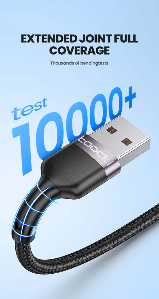 3-in-1 100W Fast Charging Braided Cable – Lightning, USB-C & Micro USB | Aluminum Alloy (1.2m)