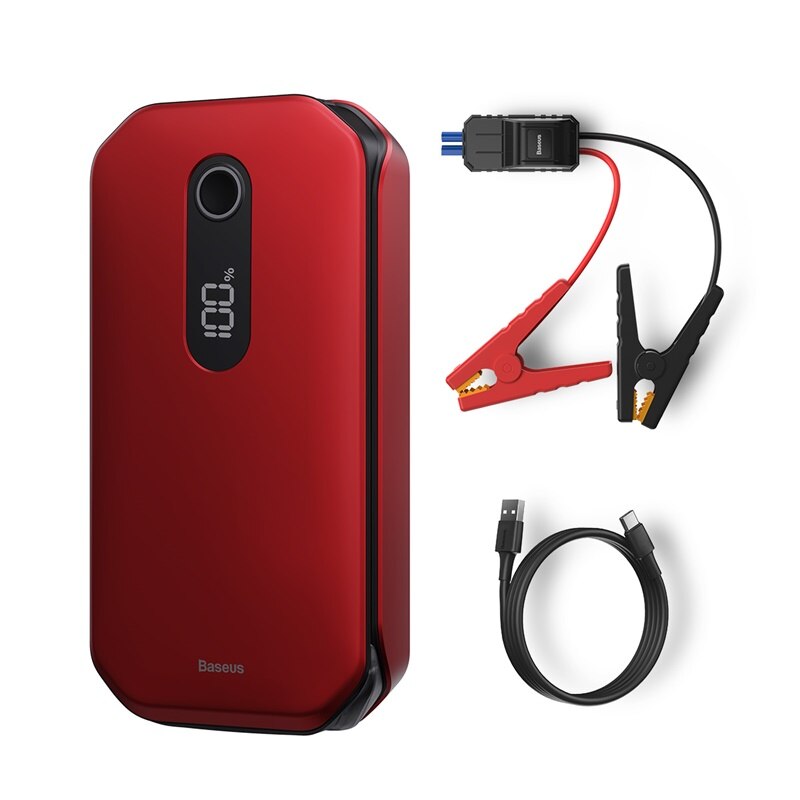 Baseus 1000A Car Jump Starter Power Bank – 12000mAh, 3.5L Gas / 6L Diesel