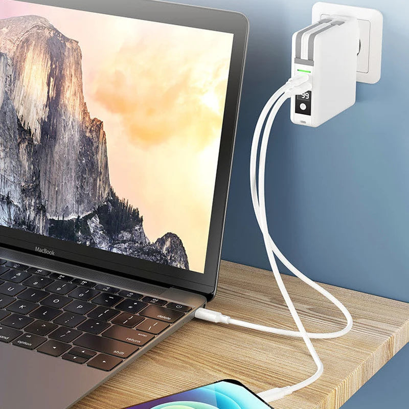 3-in-1 Power Bank with Built-In AC Plug – 10000mAh, 15W Wireless Charging & USB-C