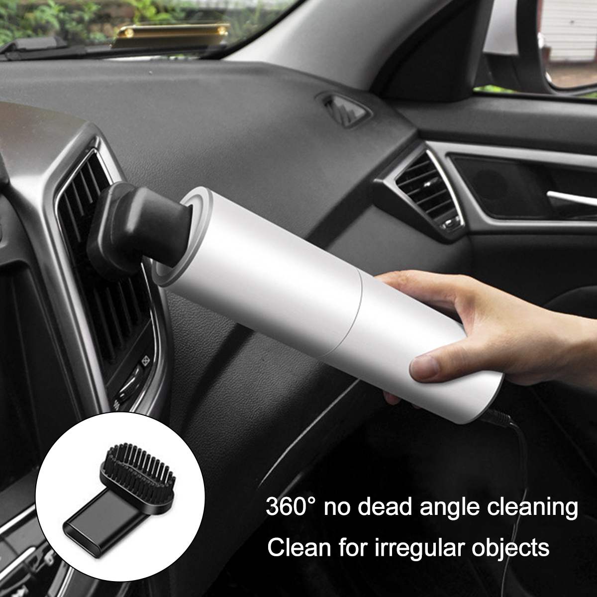 120W 7000Pa Wet-Dry Car Vacuum Cleaner – 4.5m Cord, 4 Attachments, 12V