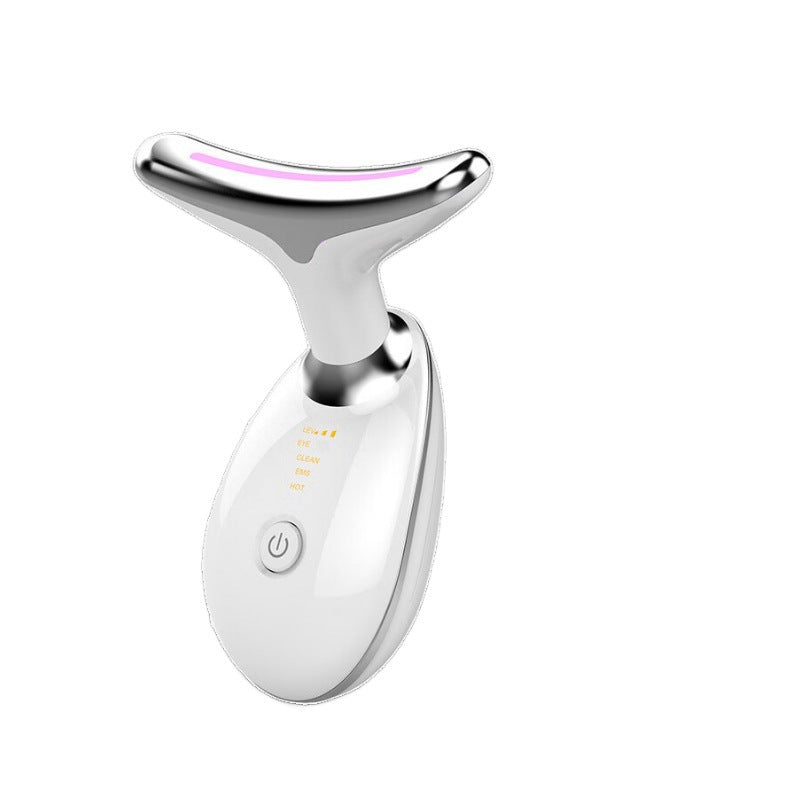 Neck Beauty Device – Vibration Massage & Color Light Wrinkle Reducer