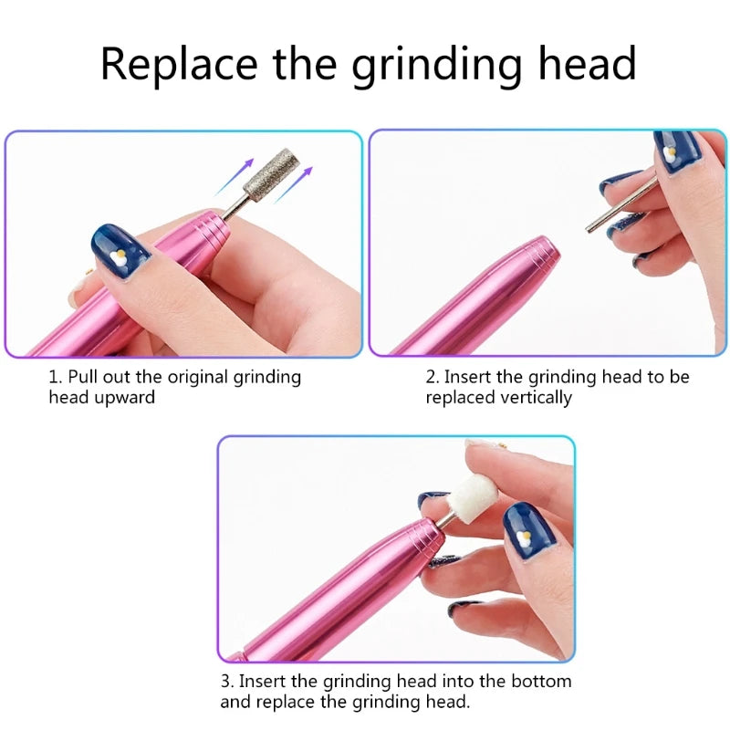 Electric Nail Drill Machine – 20,000 RPM Portable Manicure & Pedicure Tool Set