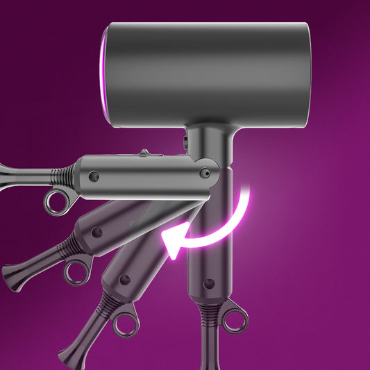 Negative Ion Folding Hair Dryer – 1600W+, Constant Temp, Concentrator & Diffuser