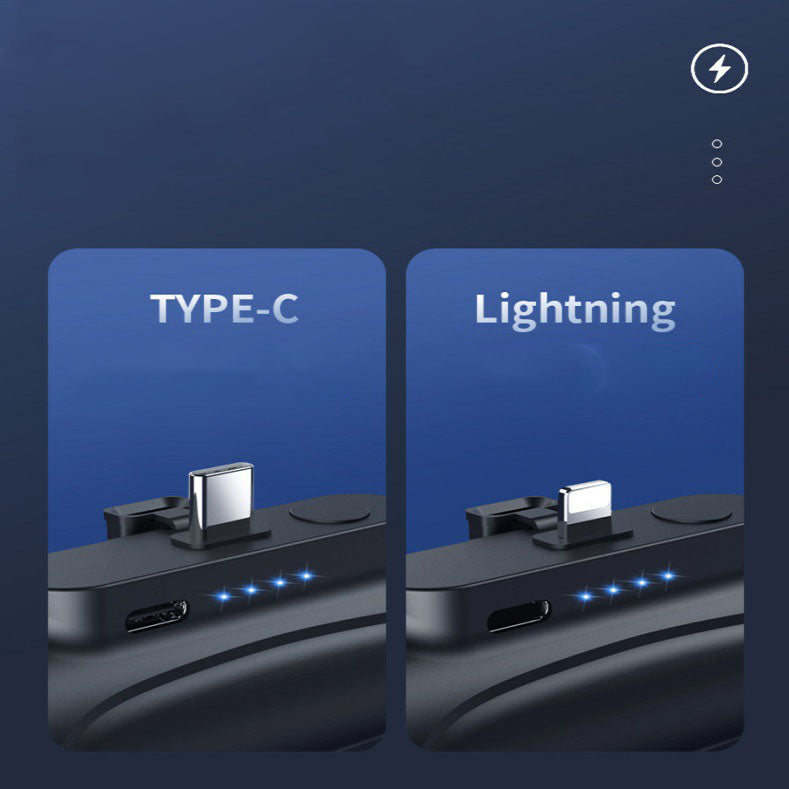 Mini Capsule Power Bank with LED Flashlight – 5000mAh Portable Fast Charger