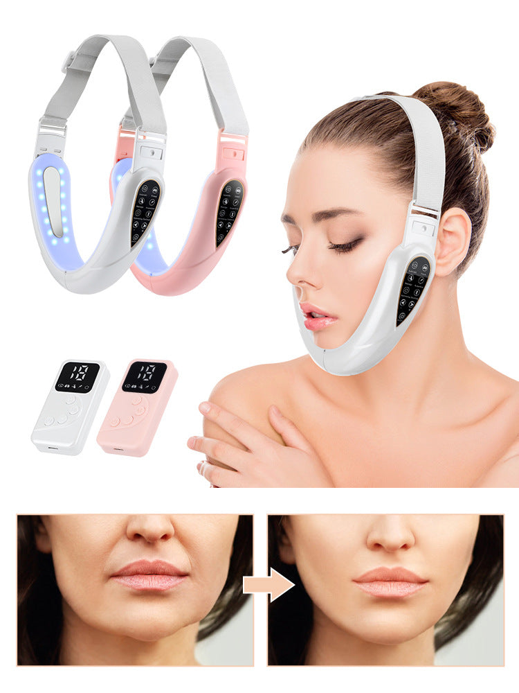 EMS V-Face Slimmer with Remote Control – 5 Color Light Modes, 15 Intensity Levels