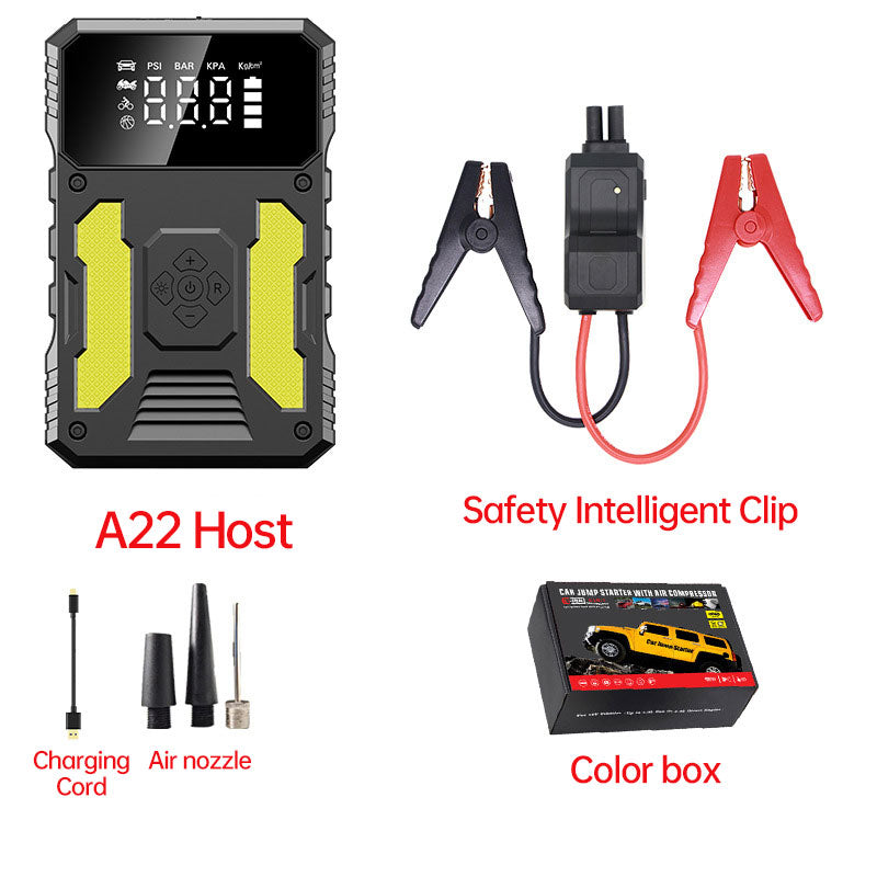 Car Jump Starter with Air Compressor – Up to 3000A, 150 PSI, Power Bank & SOS Light