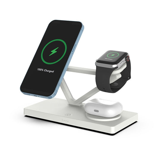Magnetic 15W Five in One Wireless Charging Stand for Mobile Phone Earphones, Watches, Wireless Fast Charging