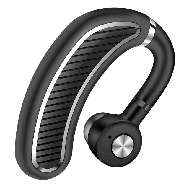 Bluetooth Hands-Free Earbud with Mic – CVC Noise Canceling, 180° Rotatable Hook