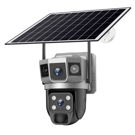 V380PRO-9 Solar-Powered WiFi Outdoor PTZ Security Camera – IP66, Alarm & Built-In Microphone