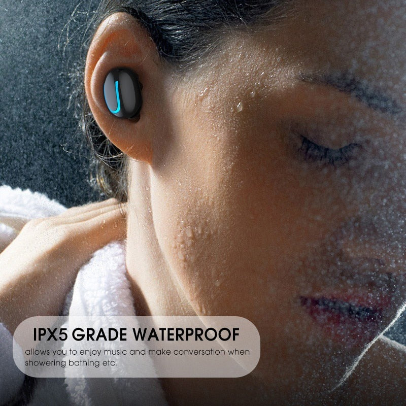 T33 Bluetooth 5.0 Ear Hook Earbuds – ANC, IPX5 Waterproof, HIFI, Mic, Single or Dual