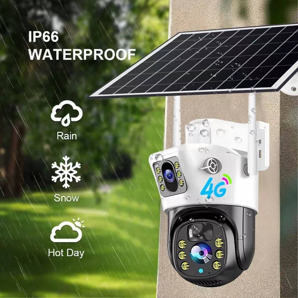 V380Pro 4G Solar Security Camera – 4MP Dual Lens with Pan-Tilt & Night Vision