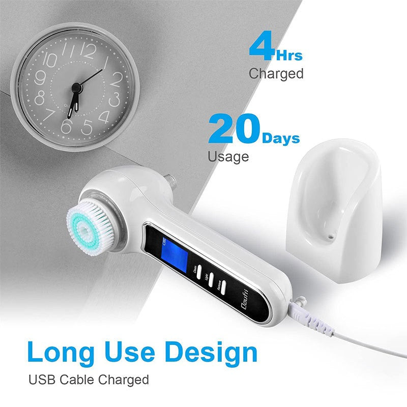 3-in-1 Electric Facial Cleansing Brush – Sonic Vibration, Waterproof