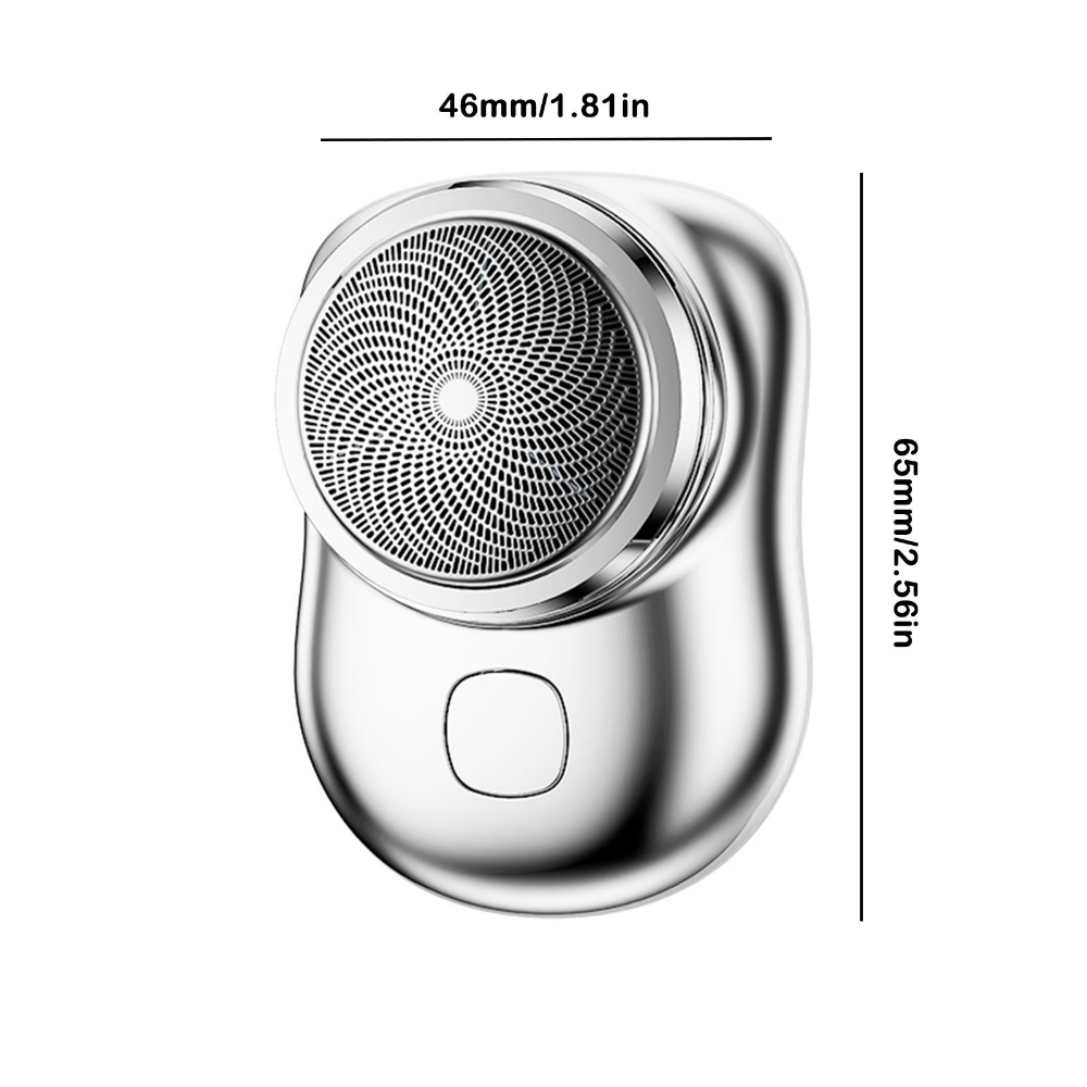 Portable Mini Electric Shaver – Waterproof, 60+ Min Battery, Rotary Multi-Head