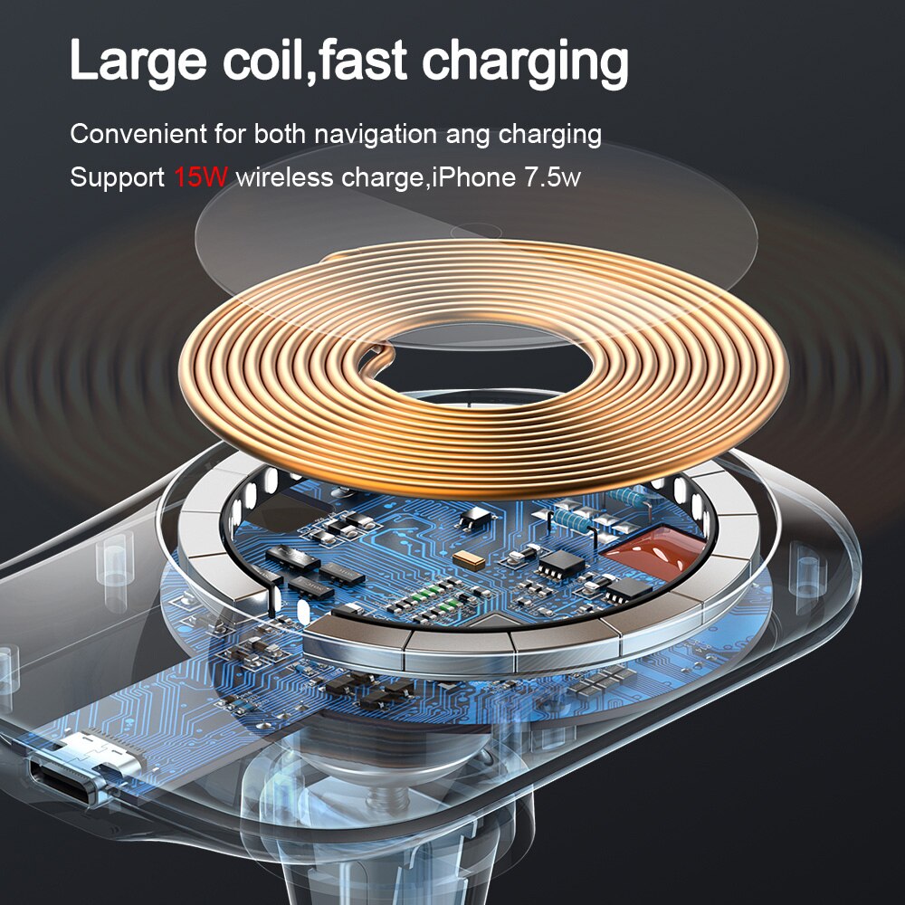 MCDODO 15W Magnetic Wireless Charger Stand – Qi, USB-C, iPhone & Qi Devices