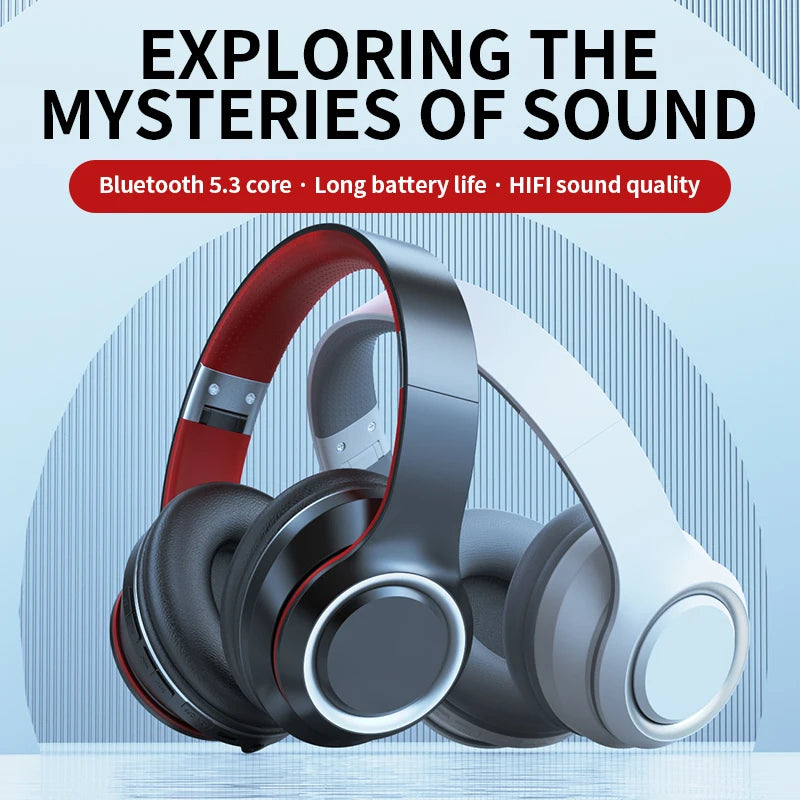 DR90 Wireless Headphones – Heavy Bass, Bluetooth 5.3, 15-Hour Battery