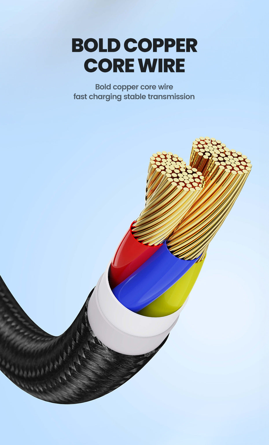 3-in-1 100W Fast Charging Braided Cable – Lightning, USB-C & Micro USB | Aluminum Alloy (1.2m)