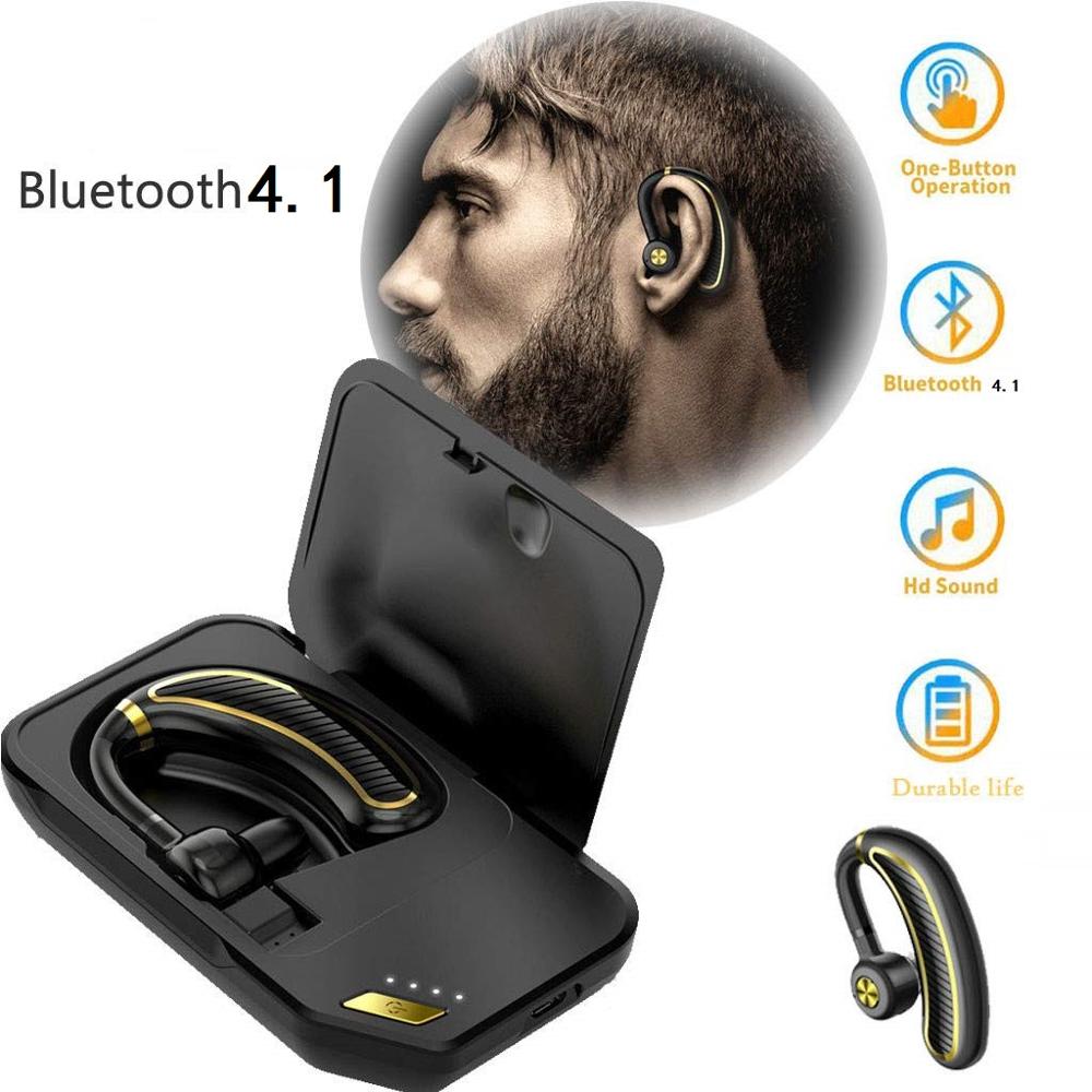 Bluetooth Hands-Free Earbud with Mic – CVC Noise Canceling, 180° Rotatable Hook