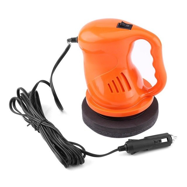 40W 12V Electric Car Polisher & Waxer – Copper Core Motor, One-Hand Control, Orange or Black