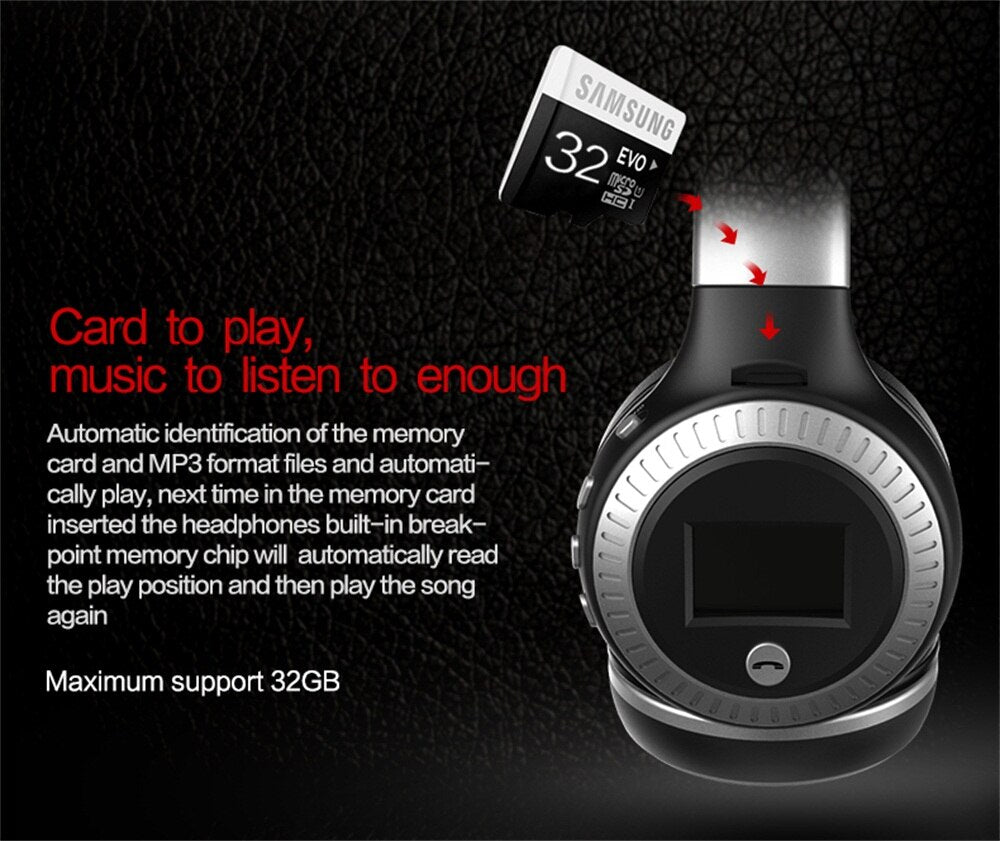 Zealot B19 Wireless Bluetooth 5.0 Headphones – FM Radio, LCD Display, TF Card, CVC6.0 Noise Cancelling
