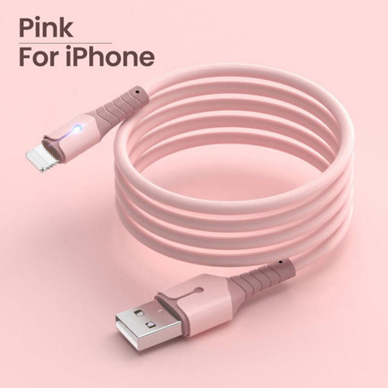 LED Glow Fast Charging Cable – Lightning, USB-C & Micro USB | Silicone (1m)