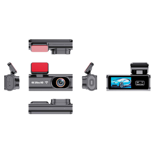 4K Dash Cam with Wi-Fi – H.265, 123° Wide Angle, Parking Mode, Optional Rear Camera
