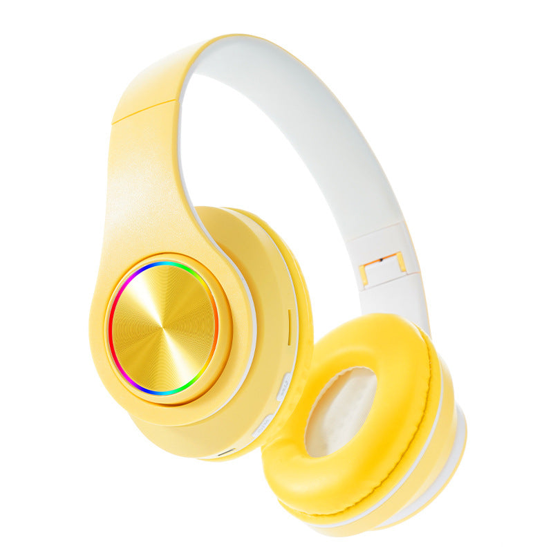 LX-B39 Foldable Wireless Bluetooth 5.0 Headphones – Deep Bass, Breathing Light, TF Card, 6 Colors