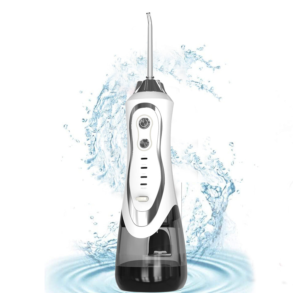 Electric Water Flosser – 300ml Tank, IPX7 Waterproof, 1800 Pulses/Min, 1-Month Battery