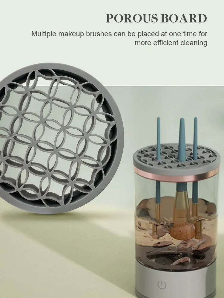 Electric Spinning Makeup Brush Cleaner – USB Automatic 3-in-1 Portable Device