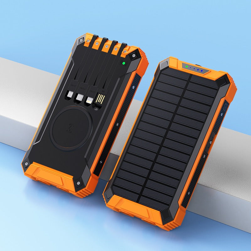 Solar Power Bank with Wireless Charging – 10000mAh / 20000mAh Outdoor Portable Charger