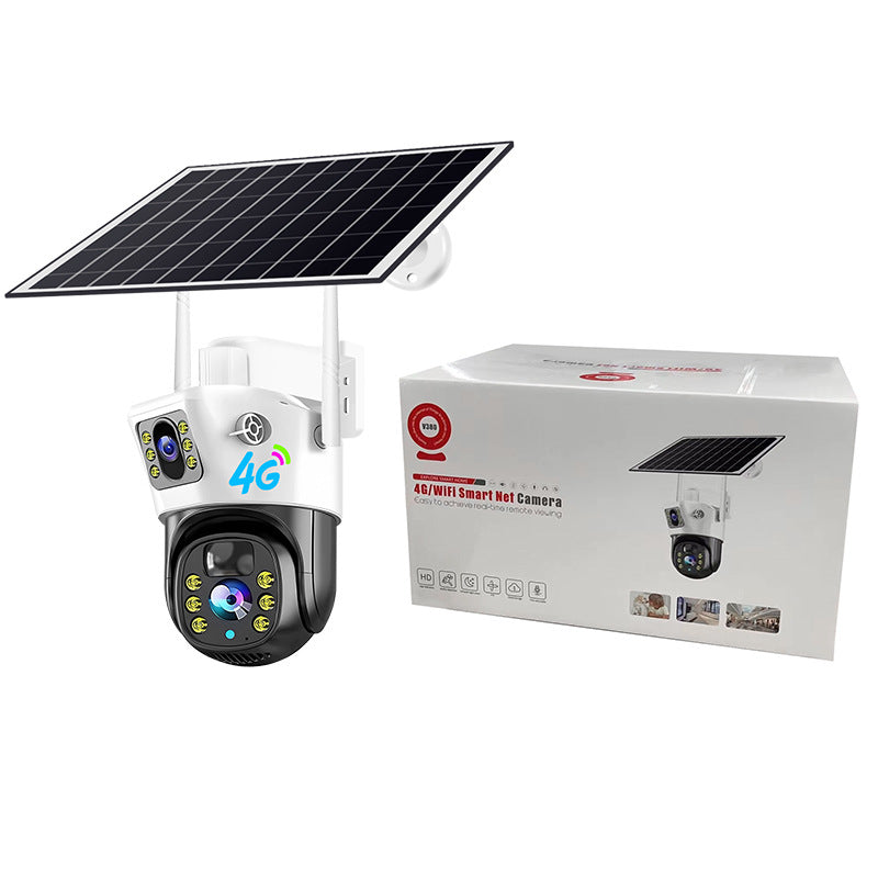 V380Pro 4G Solar Security Camera – 4MP Dual Lens with Pan-Tilt & Night Vision