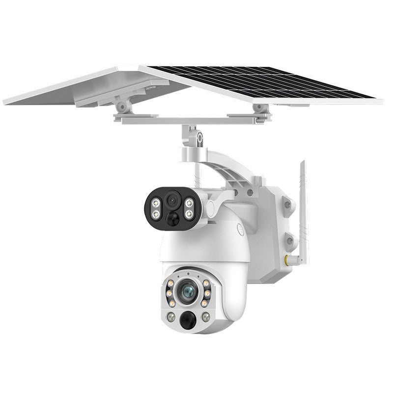 Dual-Lens Solar Outdoor Security Camera – WiFi or 4G SIM, IP65, Night Vision & Voice Intercom