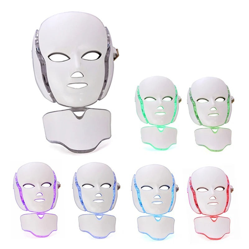 LED Photon Beauty Face & Neck Mask – 4-Speed Light Therapy Device