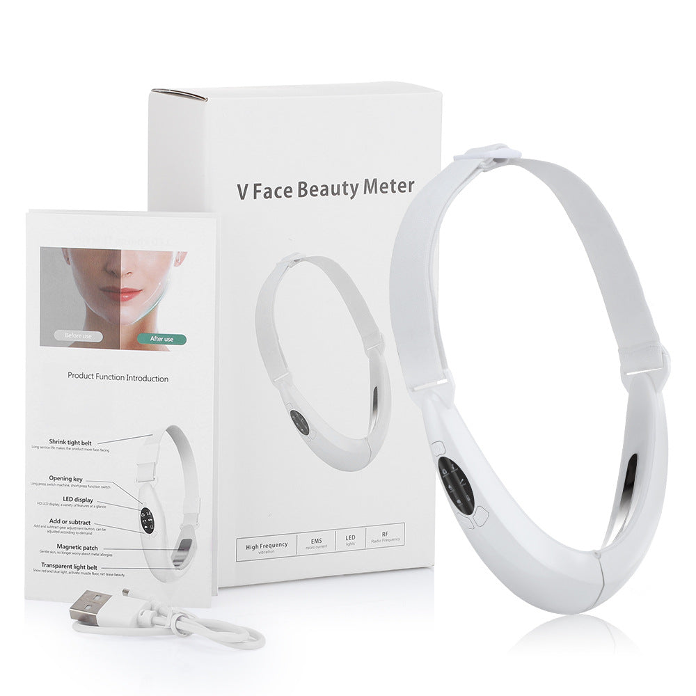 Microcurrent V-Face Lifting & Slimming Device – 5 Modes, Dual Light Therapy