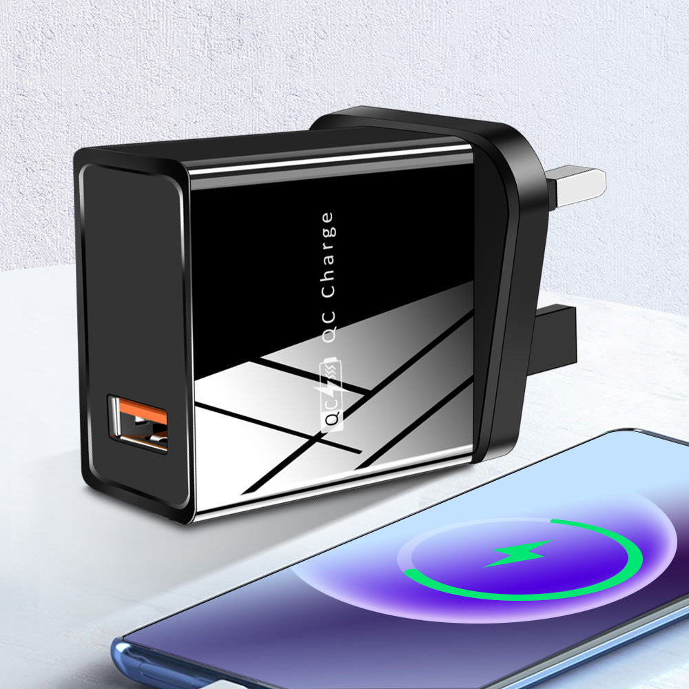 Super Fast Charging Wall Charger – EU, US & UK Plug, Black & White