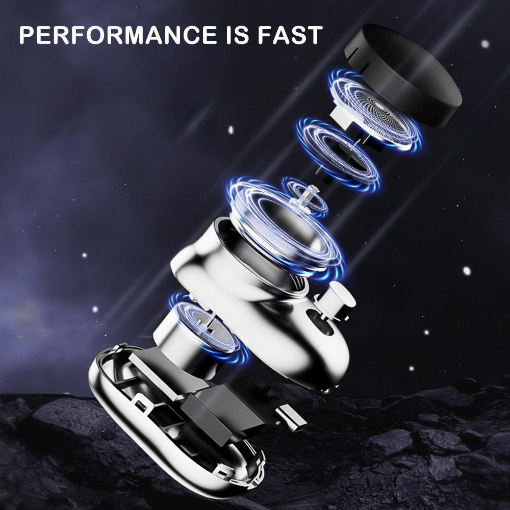 Portable Mini Electric Shaver – Waterproof, 60+ Min Battery, Rotary Multi-Head