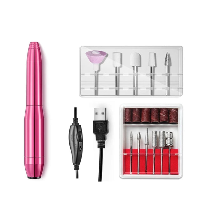 Electric Nail Drill Machine – 20,000 RPM Portable Manicure & Pedicure Tool Set