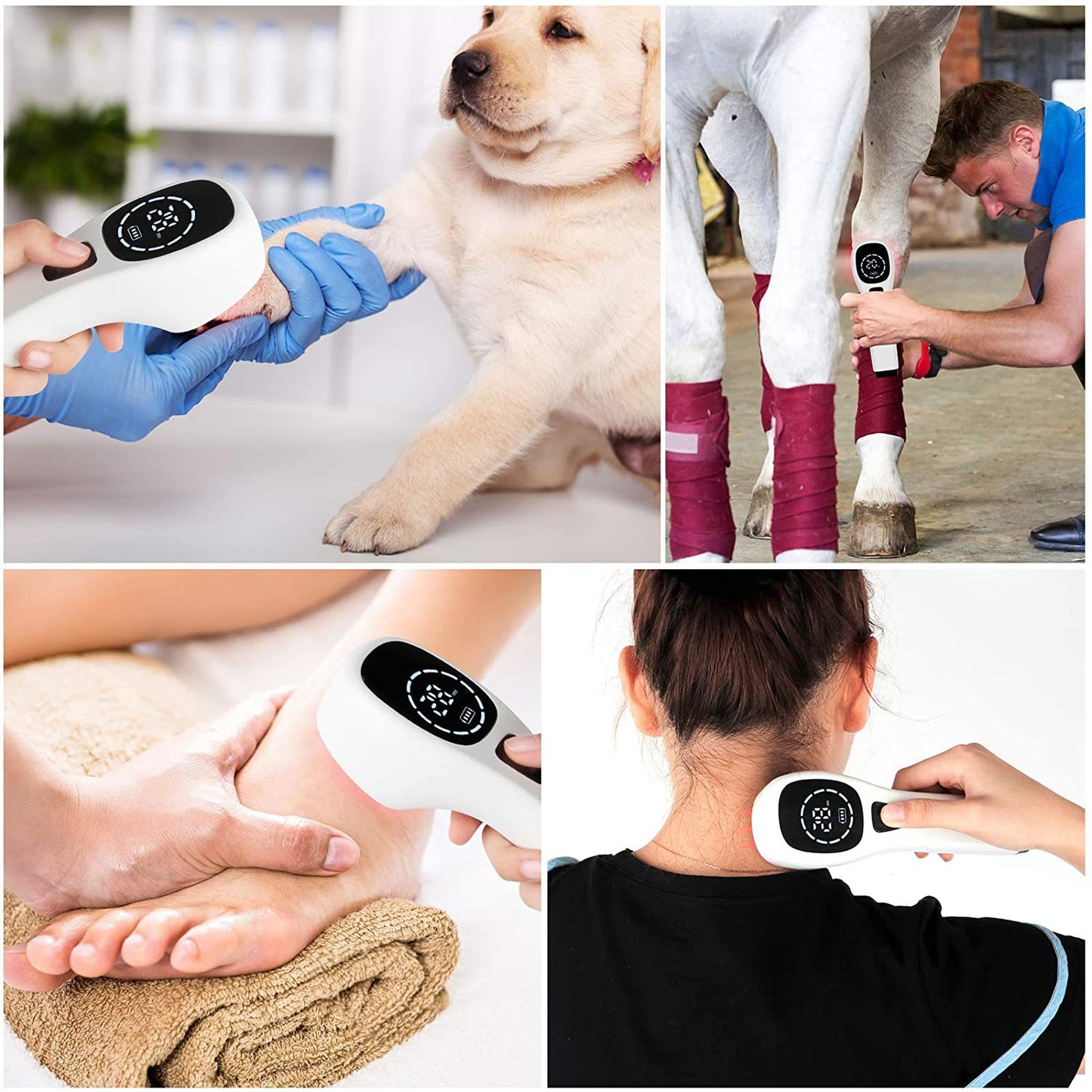 Red Light & Infrared Therapy Device – 808nm + 650nm Laser Pain Relief Massager