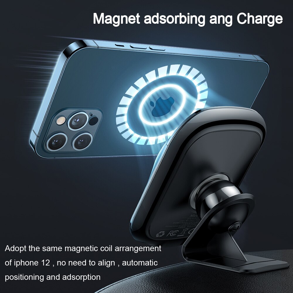 MCDODO 15W Magnetic Wireless Charger Stand – Qi, USB-C, iPhone & Qi Devices