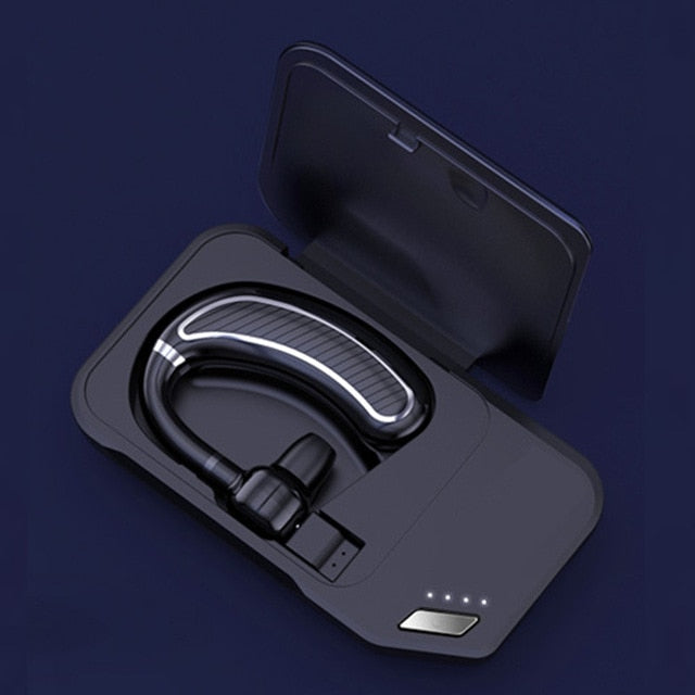 Bluetooth Hands-Free Earbud with Mic – CVC Noise Canceling, 180° Rotatable Hook