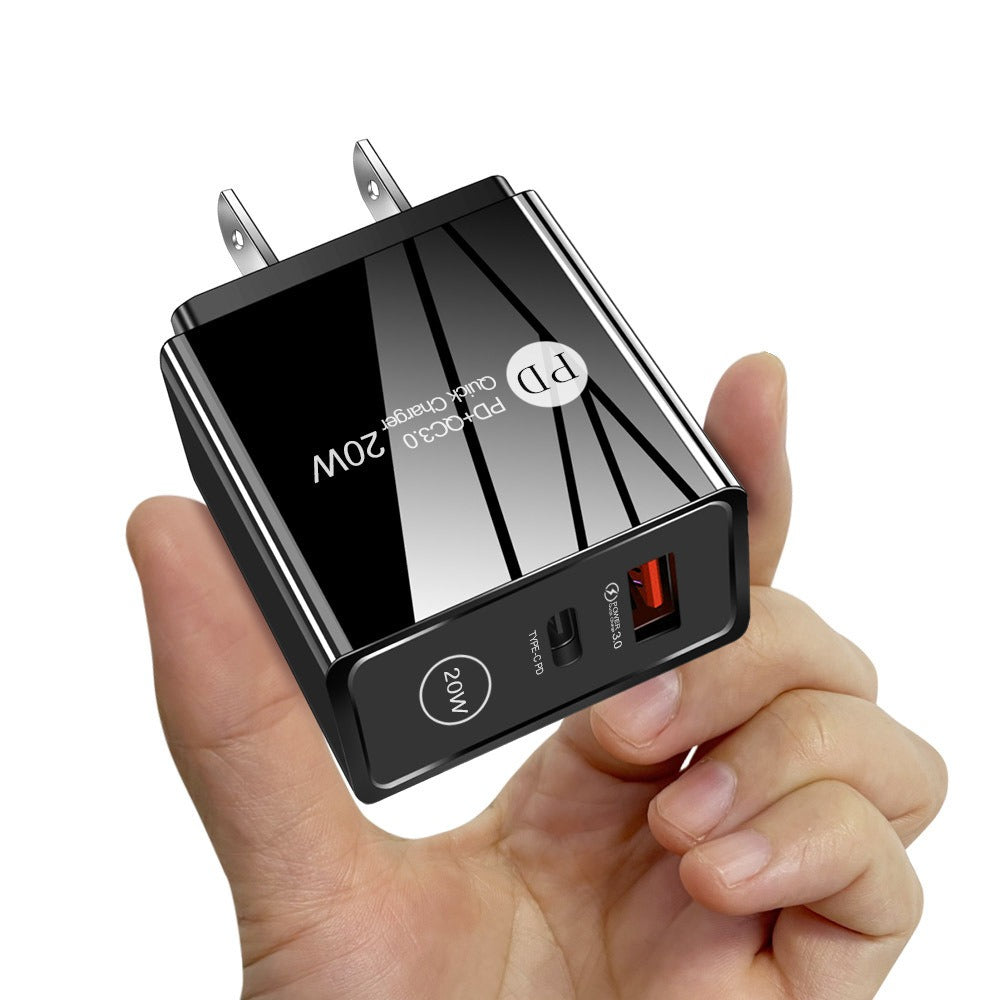20W Fast Charging Wall Charger – QC3.0 + PD (US / EU / UK)