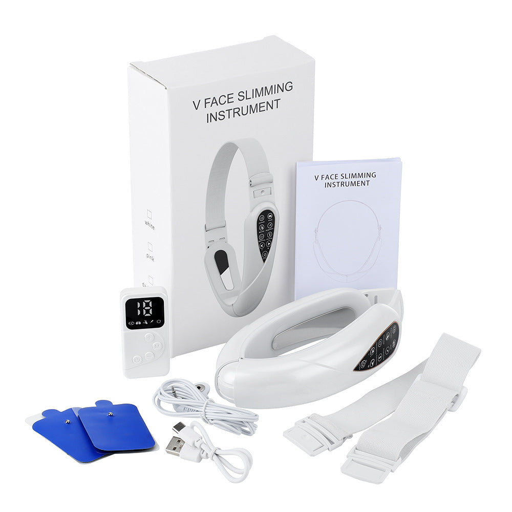 EMS V-Face Slimmer with Remote Control – 5 Color Light Modes, 15 Intensity Levels