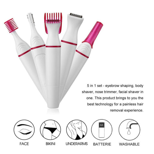 Multipurpose Electric Hair Trimmer – Shaver, Nose, Eyebrow & Body Grooming Kit