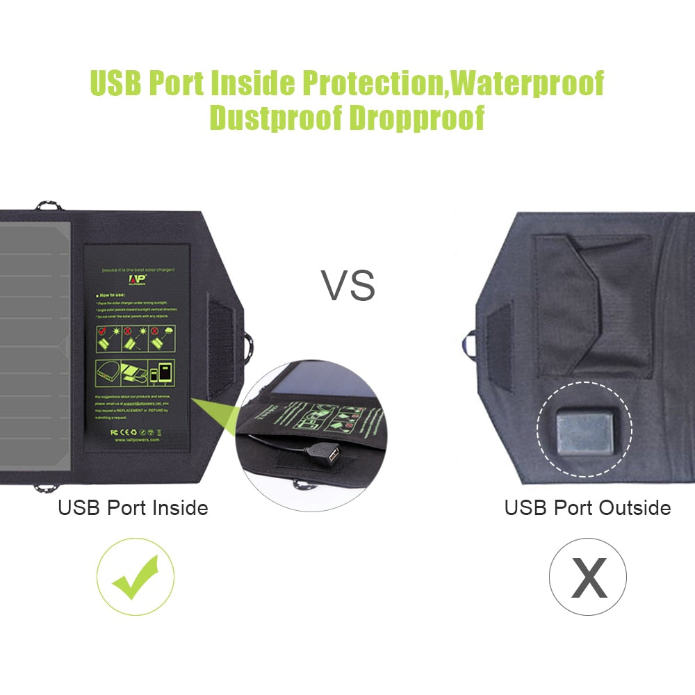 10W Foldable Solar Charger – High-Efficiency Portable USB Panel for Outdoor & Travel