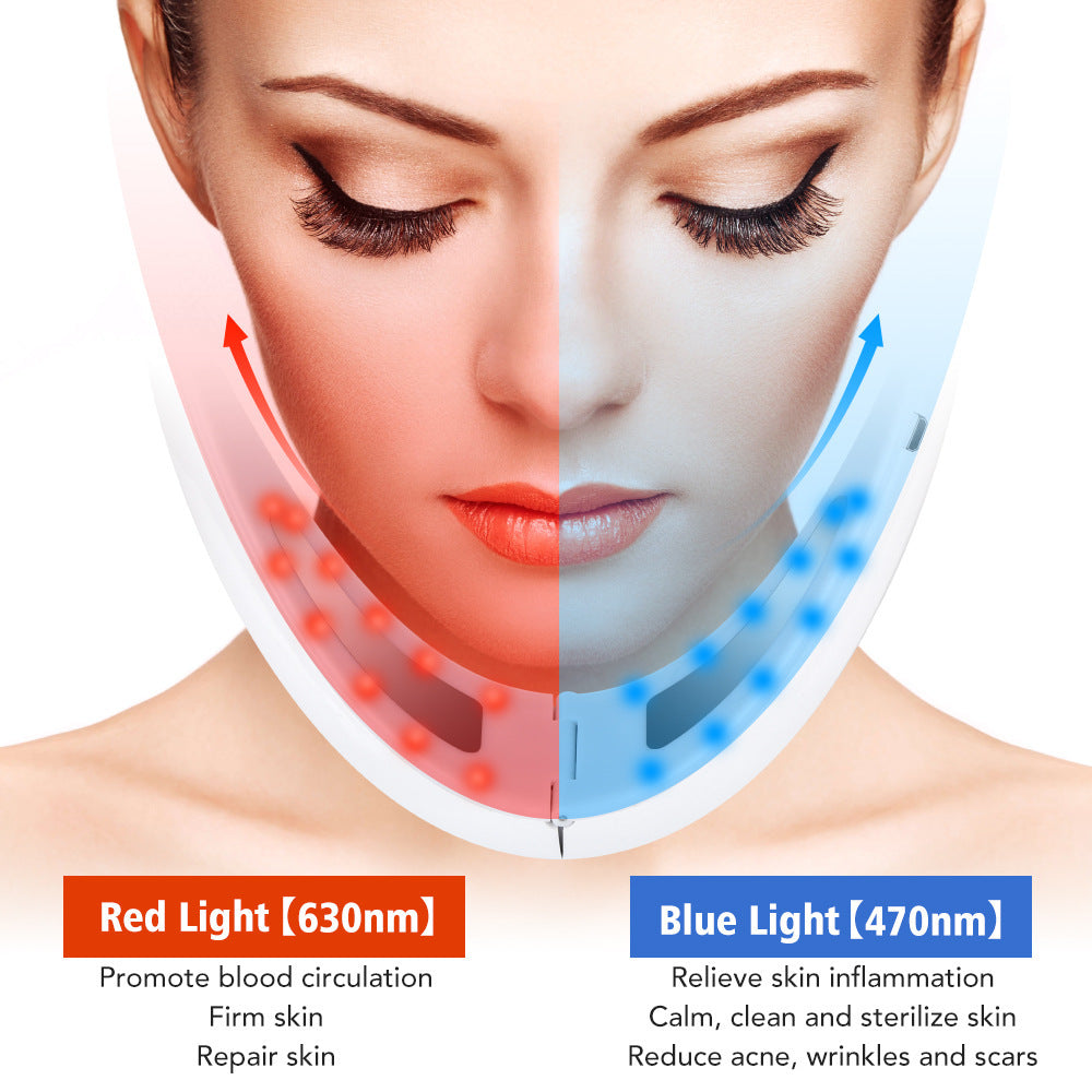 Microcurrent V-Face Lifting & Slimming Device – 5 Modes, Dual Light Therapy